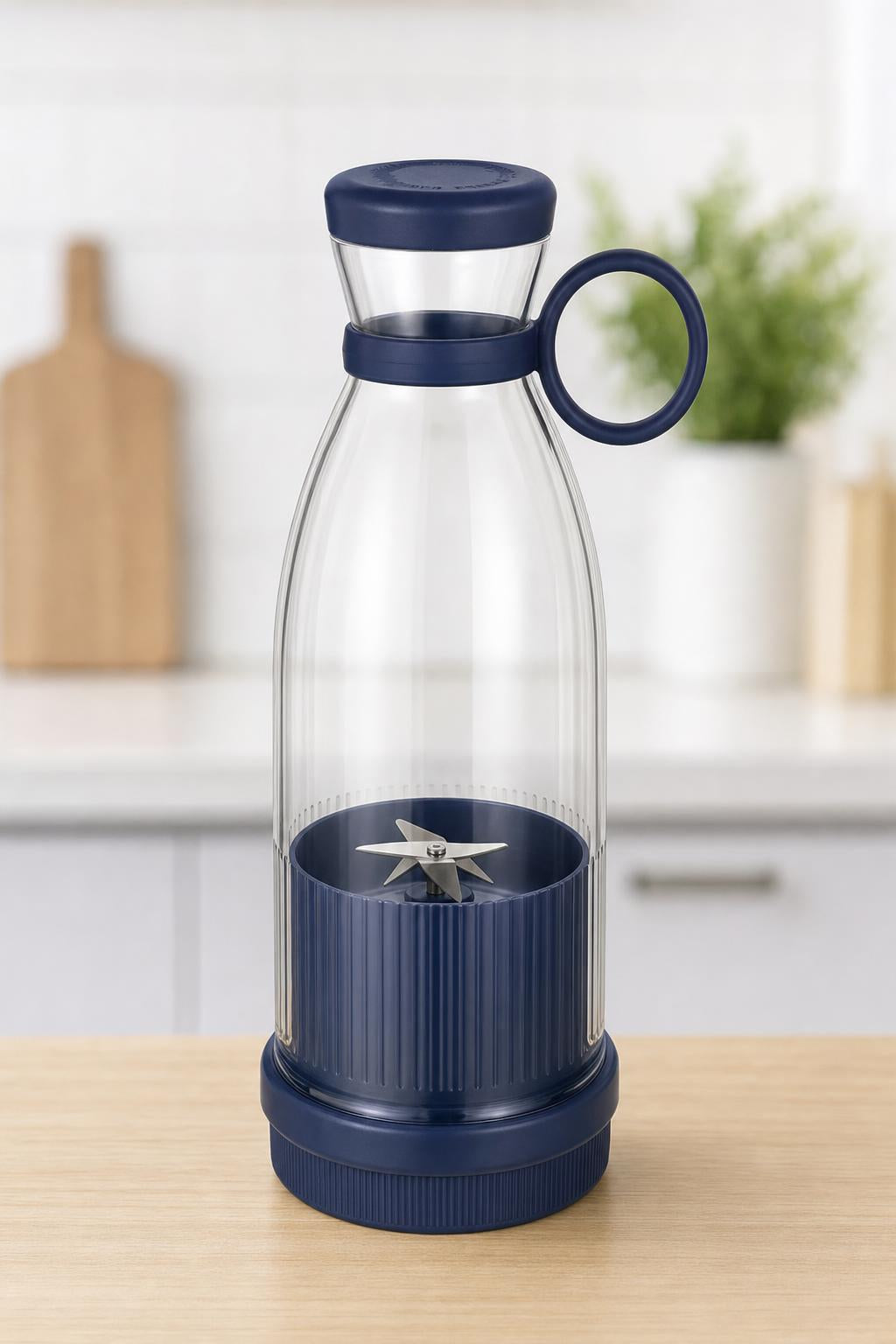 Blue Vellumwood portable blender