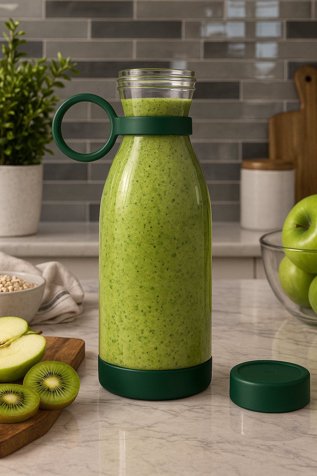 Green blender fresh smoothie